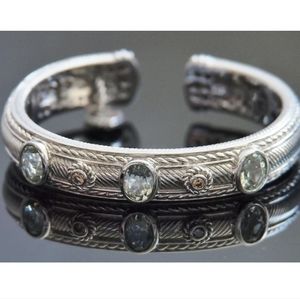 Judith Ripka Prasolite & diamond bracelet! Prasolite is green amethyst! Genuine